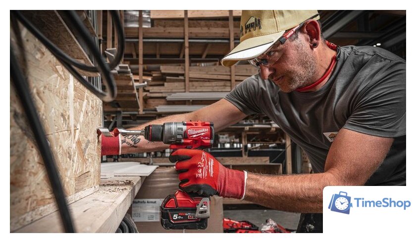 Дрель-шуруповерт Milwaukee M18 FDD3-402C 4933492472 (с 2-мя АКБ, кейс) - Изображение №13 — Интернет-магазин Time-Shop