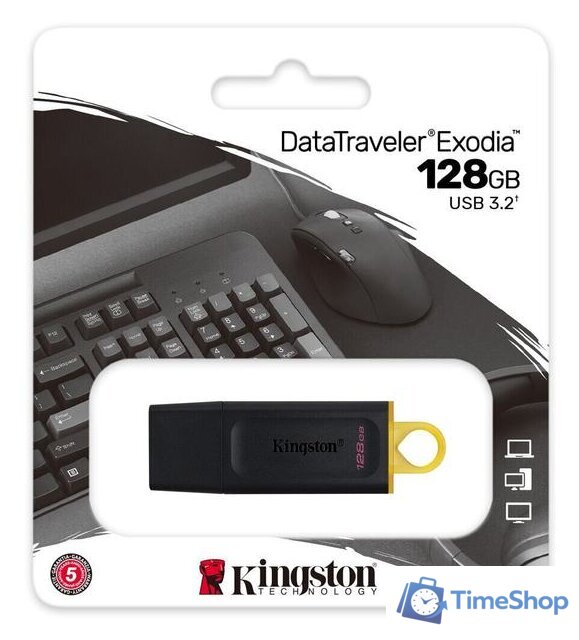 USB Flash Kingston DataTraveler Exodia 128GB - Изображение №6 — Интернет-магазин Time-Shop