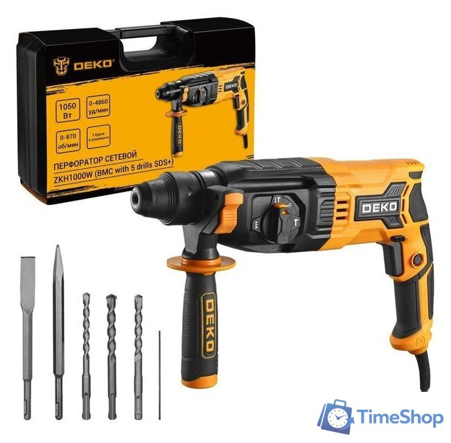 Перфоратор Deko ZKH1000W 084-1014 (кейс) - Изображение №1 — Интернет-магазин Time-Shop