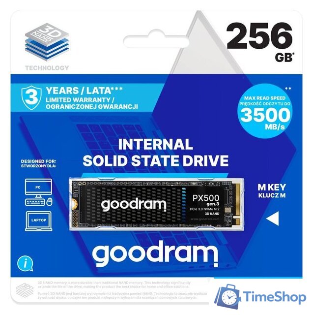 SSD GOODRAM PX500 gen.3 1TB SSDPR-PX500-01T-80-G3 - Изображение №3 — Интернет-магазин Time-Shop