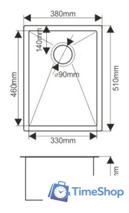 Кухонная мойка Melana ProfLine D5138HB (сатин графит, глубина 22 см, сталь 1.2 мм) - Изображение №3 — Интернет-магазин Time-Shop