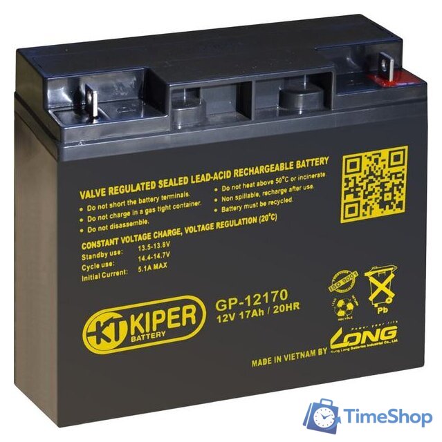 Аккумулятор для ИБП Kiper GP-12170 (12В/17 А·ч) - Изображение №1 — Интернет-магазин Time-Shop