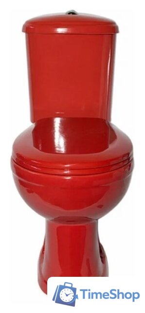 Унитаз напольный Оскольская керамика Дора Стандарт горизонтальный выпуск (красный) - Изображение №1 — Интернет-магазин Time-Shop