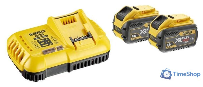 Аккумулятор с зарядным устройством DeWalt DCB118X2 (18В/9 Ah + 14.4-18В) - Изображение №1 — Интернет-магазин Time-Shop