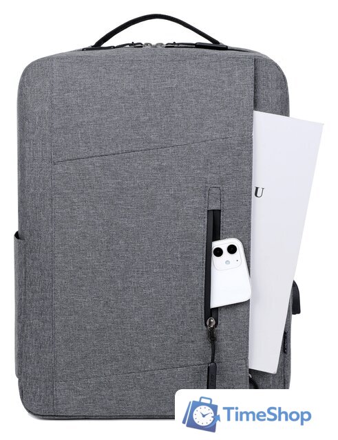 Городской рюкзак Miru Skinny 15.6 MBP-1050 (серый) - Изображение №5 — Интернет-магазин Time-Shop