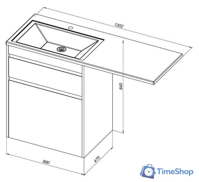  Aquanet Тумба с умывальником Токио 130 R 239303 - Изображение №18 — Интернет-магазин Time-Shop