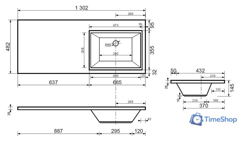  Aquanet Тумба с умывальником Токио 130 R 239303 - Изображение №17 — Интернет-магазин Time-Shop