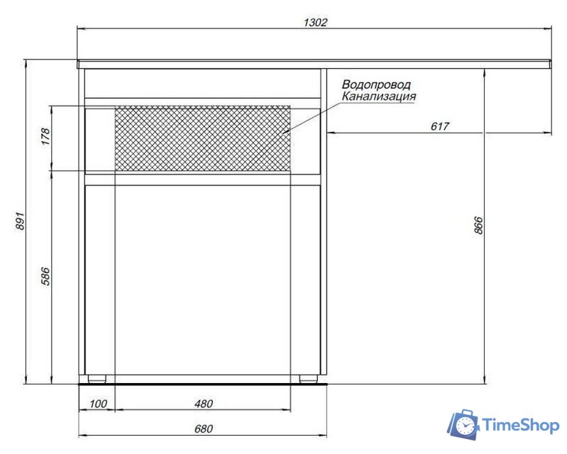  Aquanet Тумба с умывальником Токио 130 R 239303 - Изображение №19 — Интернет-магазин Time-Shop