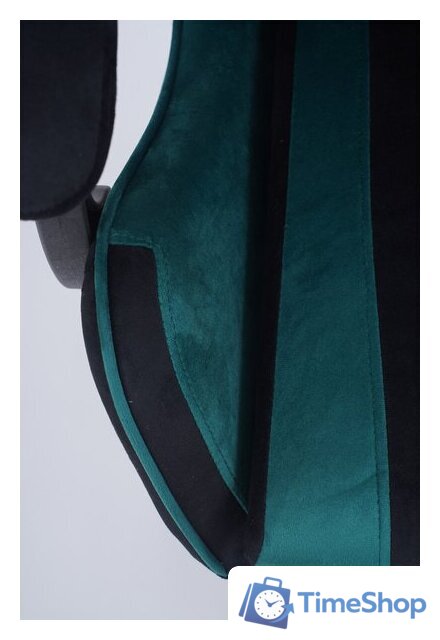 Игровое (геймерское) кресло Calviano 1584 (велюр, черный/зеленый) - Изображение №20 — Интернет-магазин Time-Shop