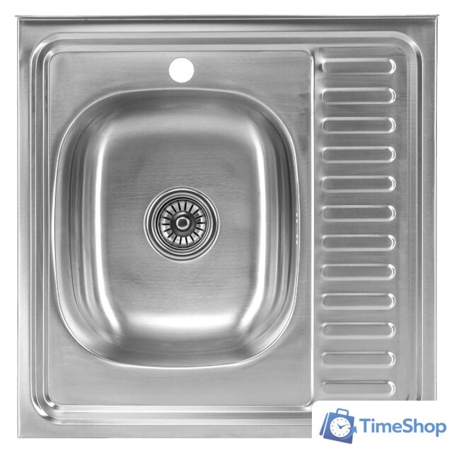 Кухонная мойка Saniteco 6060-L (с сифоном) - Изображение №1 — Интернет-магазин Time-Shop