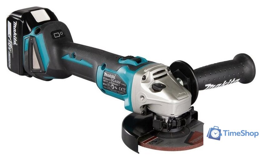Угловая шлифмашина Makita DGA504RT (с 1-им АКБ, кейс) - Изображение №4 — Интернет-магазин Time-Shop
