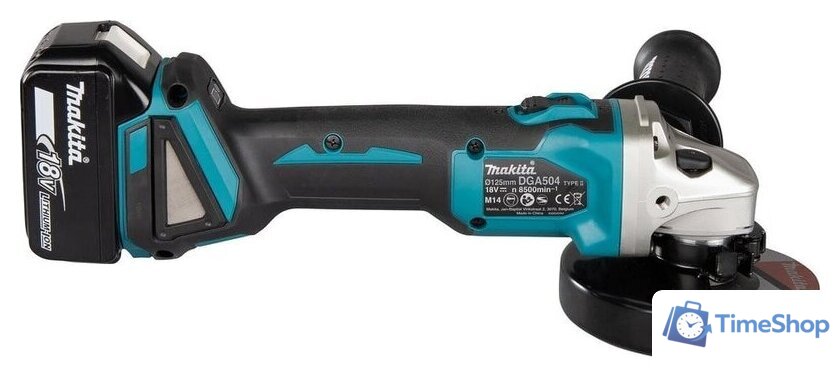 Угловая шлифмашина Makita DGA504RT (с 1-им АКБ, кейс) - Изображение №3 — Интернет-магазин Time-Shop