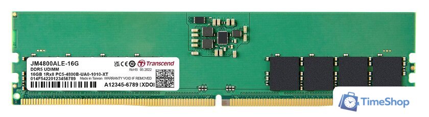 Оперативная память Transcend JetRam 16ГБ DDR5 4800МГц JM4800ALE-16G - Изображение №1 — Интернет-магазин Time-Shop