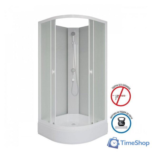 Душевая кабина Niagara Promo P80/26/MT/BK 80x80x195 - Изображение №3 — Интернет-магазин Time-Shop