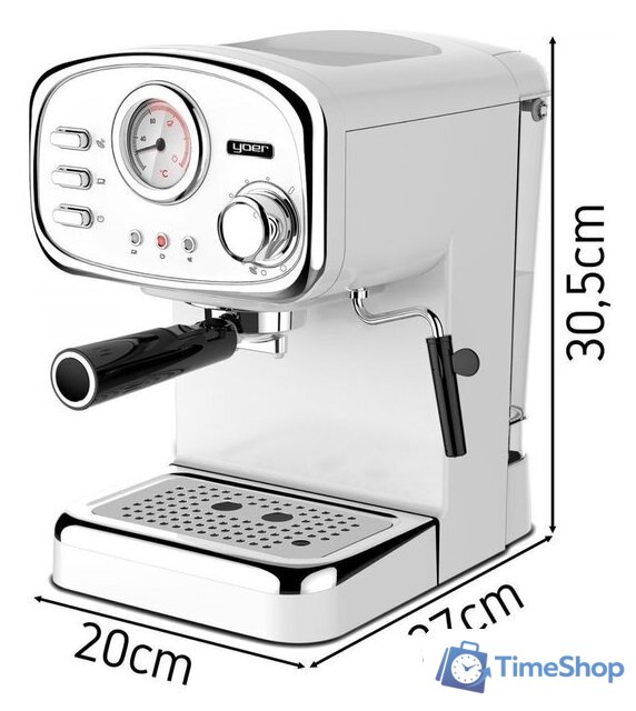 Рожковая кофеварка Yoer Breve EM01W - Изображение №4 — Интернет-магазин Time-Shop