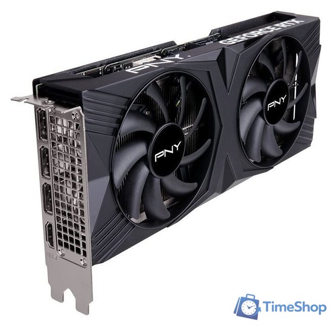 Видеокарта PNY GeForce RTX 4060 Ti 8GB Verto Overclocked Dual Fan VCG4060T8DFXPB1-O - Изображение №6 — Интернет-магазин Time-Shop
