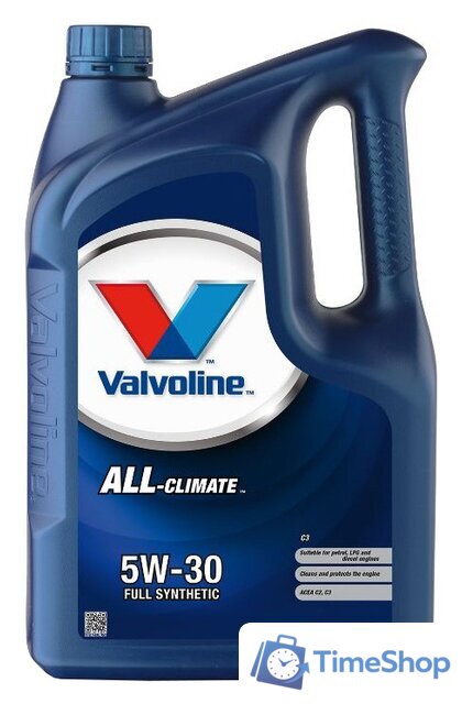 Моторное масло Valvoline All-Climate C2/C3 5W-30 5л - Изображение №1 — Интернет-магазин Time-Shop