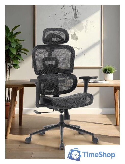 Офисное кресло myroo Office Impact HS-3852H-1-B (black) - Изображение №3 — Интернет-магазин Time-Shop