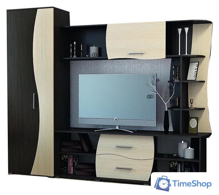 Стенка Горизонт Капри (венге/дуб) - Изображение №1 — Интернет-магазин Time-Shop