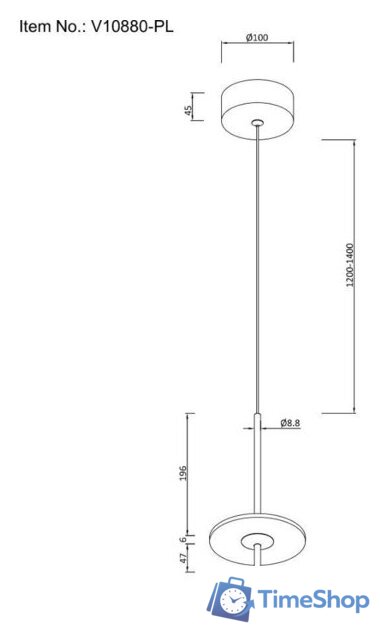 Подвесная люстра Moderli Ella V10880-PL - Изображение №5 — Интернет-магазин Time-Shop