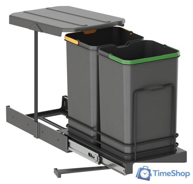 Система сортировки мусора Starax S-2392-A 24 л (антрацит) - Изображение №1 — Интернет-магазин Time-Shop