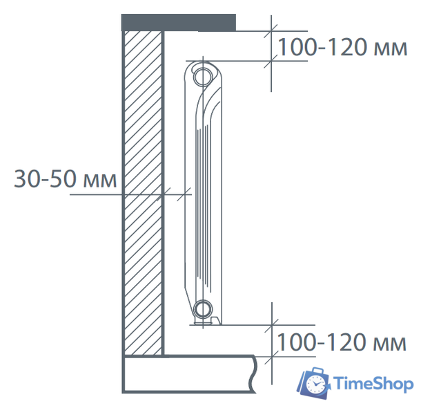 Алюминиевый радиатор Royal Thermo Revolution 500 (8 секций) - Изображение №2 — Интернет-магазин Time-Shop