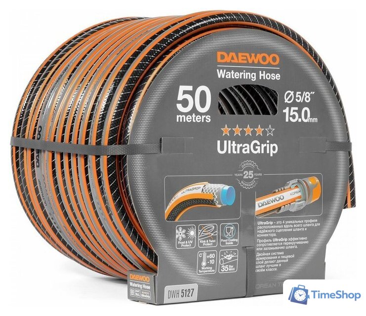 Шланг Daewoo Power UltraGrip DWH 5127 (5/8'', 50 м) - Изображение №6 — Интернет-магазин Time-Shop