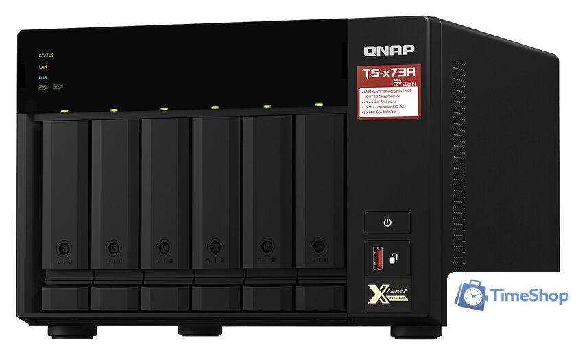 Сетевой накопитель QNAP TS-673A-8G - Изображение №1 — Интернет-магазин Time-Shop