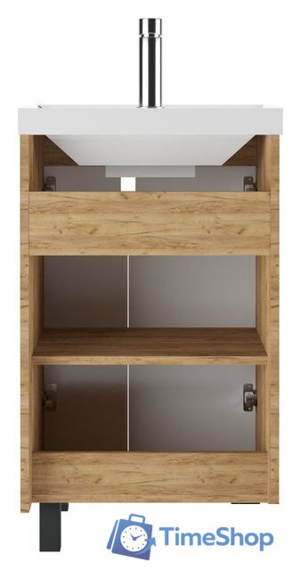  Айсберг Тумба под умывальник Bazis 50 Марта без ящика (дуб вотан) - Изображение №4 — Интернет-магазин Time-Shop