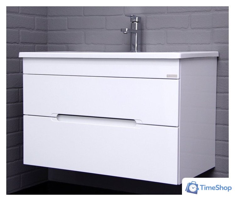  Домино Тумба под умывальник Maria 80 Malta подвесной с двумя ящиками В2 - Изображение №5 — Интернет-магазин Time-Shop