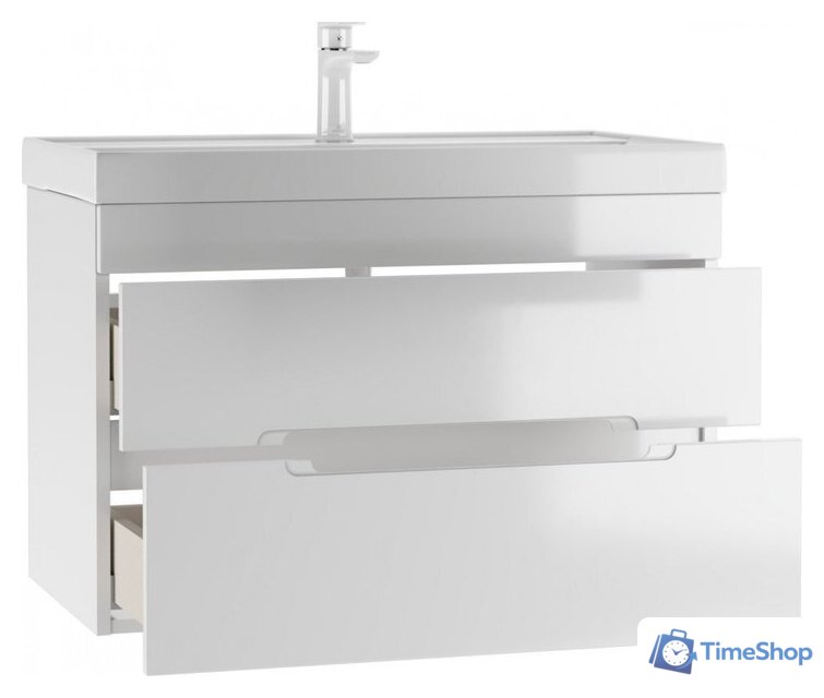  Домино Тумба под умывальник Maria 80 Malta подвесной с двумя ящиками В2 - Изображение №3 — Интернет-магазин Time-Shop
