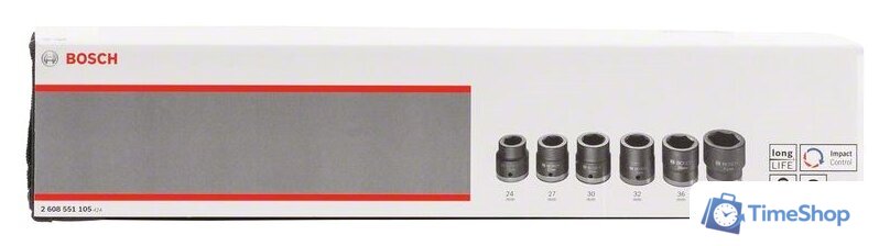 Набор головок слесарных Bosch 2608551105 6 предметов - Изображение №2 — Интернет-магазин Time-Shop