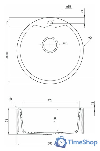 Кухонная мойка Deante Solis ZRS S803 (серый металлик) - Изображение №2 — Интернет-магазин Time-Shop