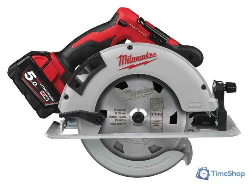 Дисковая (циркулярная) пила Milwaukee M18 BLCS66-502X 4933464590 (с 2-мя АКБ) - Изображение №1 — Интернет-магазин Time-Shop