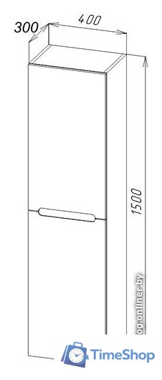  BelBagno Шкаф-пенал Etna-1500-2A-SC-RW-P-R (правый, rovere moro) - Изображение №2 — Интернет-магазин Time-Shop