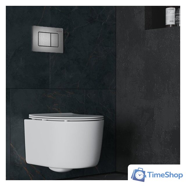 Унитаз подвесной Roxen Simple Compact в комплекте с инсталляцией StounFix Dual Fresh 6 в 1 954681 (кнопка: оружейная сталь) - Изображение №16 — Интернет-магазин Time-Shop