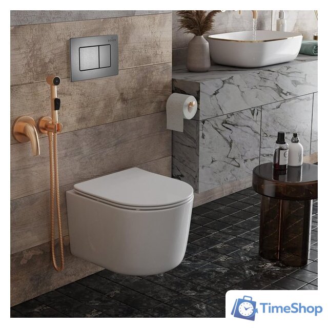 Унитаз подвесной Roxen Simple Compact в комплекте с инсталляцией StounFix Dual Fresh 6 в 1 954681 (кнопка: оружейная сталь) - Изображение №14 — Интернет-магазин Time-Shop