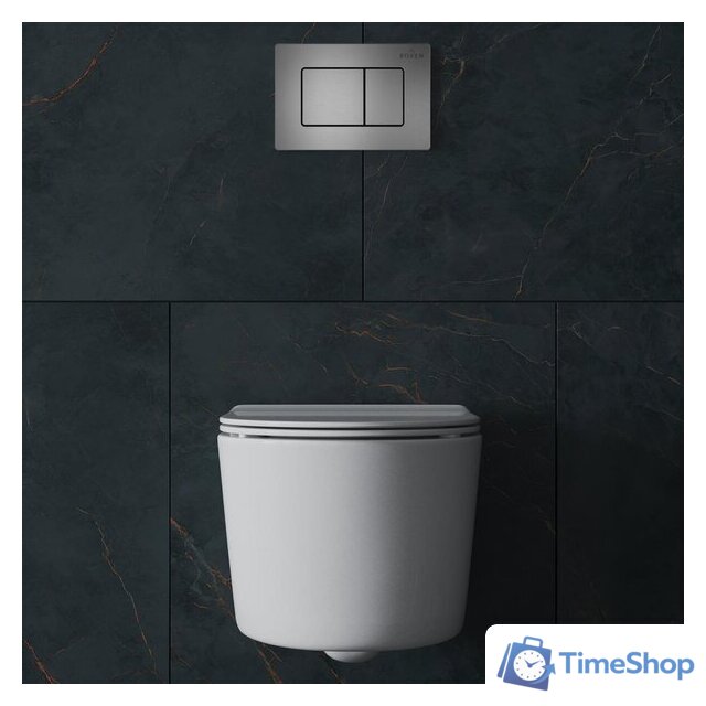 Унитаз подвесной Roxen Simple Compact в комплекте с инсталляцией StounFix Dual Fresh 6 в 1 954681 (кнопка: оружейная сталь) - Изображение №10 — Интернет-магазин Time-Shop