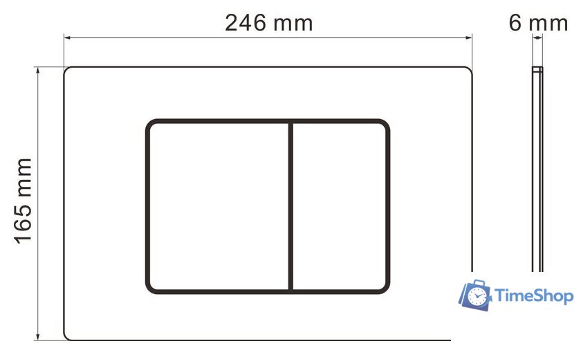 Унитаз подвесной Roxen Simple Compact в комплекте с инсталляцией StounFix Dual Fresh 6 в 1 954681 (кнопка: оружейная сталь) - Изображение №30 — Интернет-магазин Time-Shop