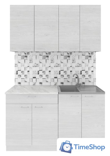 Готовая кухня Агута Альфа 1.4 (скандинавское дерево/скандинавское дерево/этория) - Изображение №1 — Интернет-магазин Time-Shop