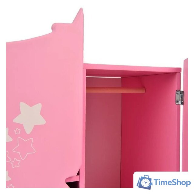 Шкаф для кукол Leader Toys Diamond Star c дизайнерским звездным принтом 74219 (розовый) - Изображение №16 — Интернет-магазин Time-Shop