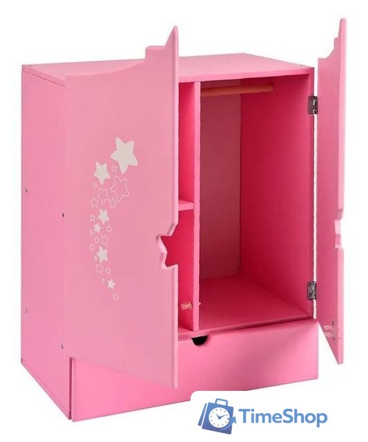 Шкаф для кукол Leader Toys Diamond Star c дизайнерским звездным принтом 74219 (розовый) - Изображение №12 — Интернет-магазин Time-Shop
