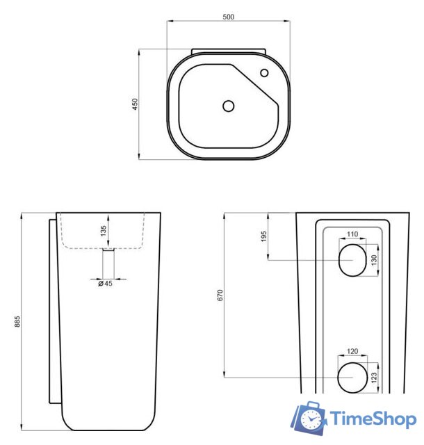 Умывальник Lavinia Boho Bathroom Sink Slim 33311126 - Изображение №6 — Интернет-магазин Time-Shop
