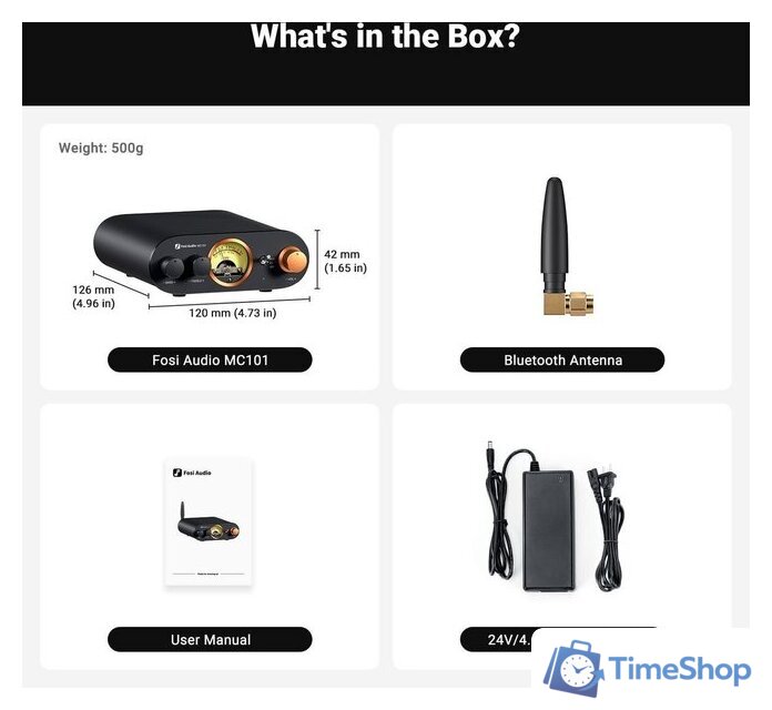 Усилитель мощности Fosi Audio MC101 - Изображение №2 — Интернет-магазин Time-Shop