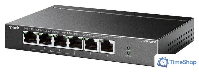 Неуправляемый коммутатор TP-Link TL-SF1006P - Изображение №2 — Интернет-магазин Time-Shop