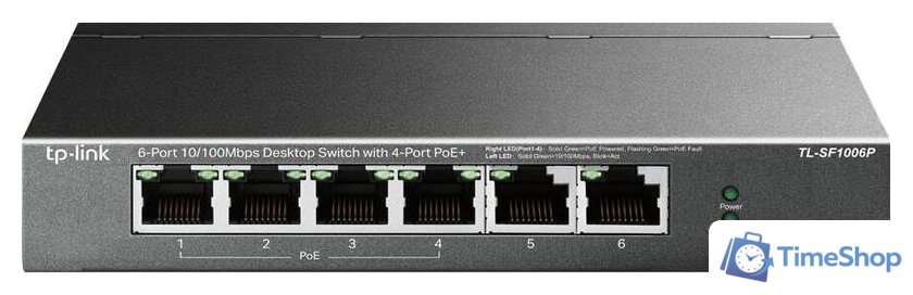 Неуправляемый коммутатор TP-Link TL-SF1006P - Изображение №1 — Интернет-магазин Time-Shop
