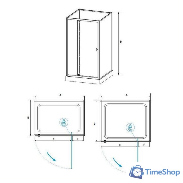 Душевая кабина RGW AN-207 411320792-95 90x120 (белый/прозрачно-матовое стекло) - Изображение №3 — Интернет-магазин Time-Shop