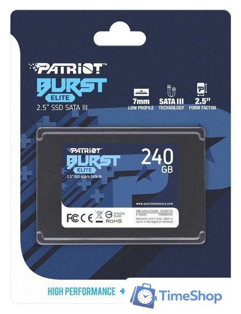 SSD Patriot Burst Elite 240GB PBE240GS25SSDR - Изображение №6 — Интернет-магазин Time-Shop