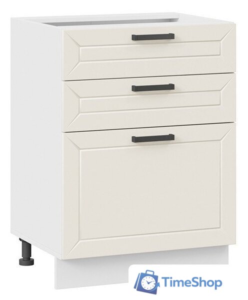 Шкаф напольный Трия Лорас 1Н6Я3 (белый/холст брюле) - Изображение №1 — Интернет-магазин Time-Shop