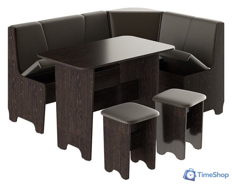 Обеденная группа Трия Техас исп. 1 (венге/экокожа коричневый) - Изображение №2 — Интернет-магазин Time-Shop